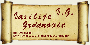 Vasilije Grdanović vizit kartica